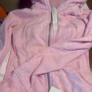 Lululemon full zip fitted scuba pink